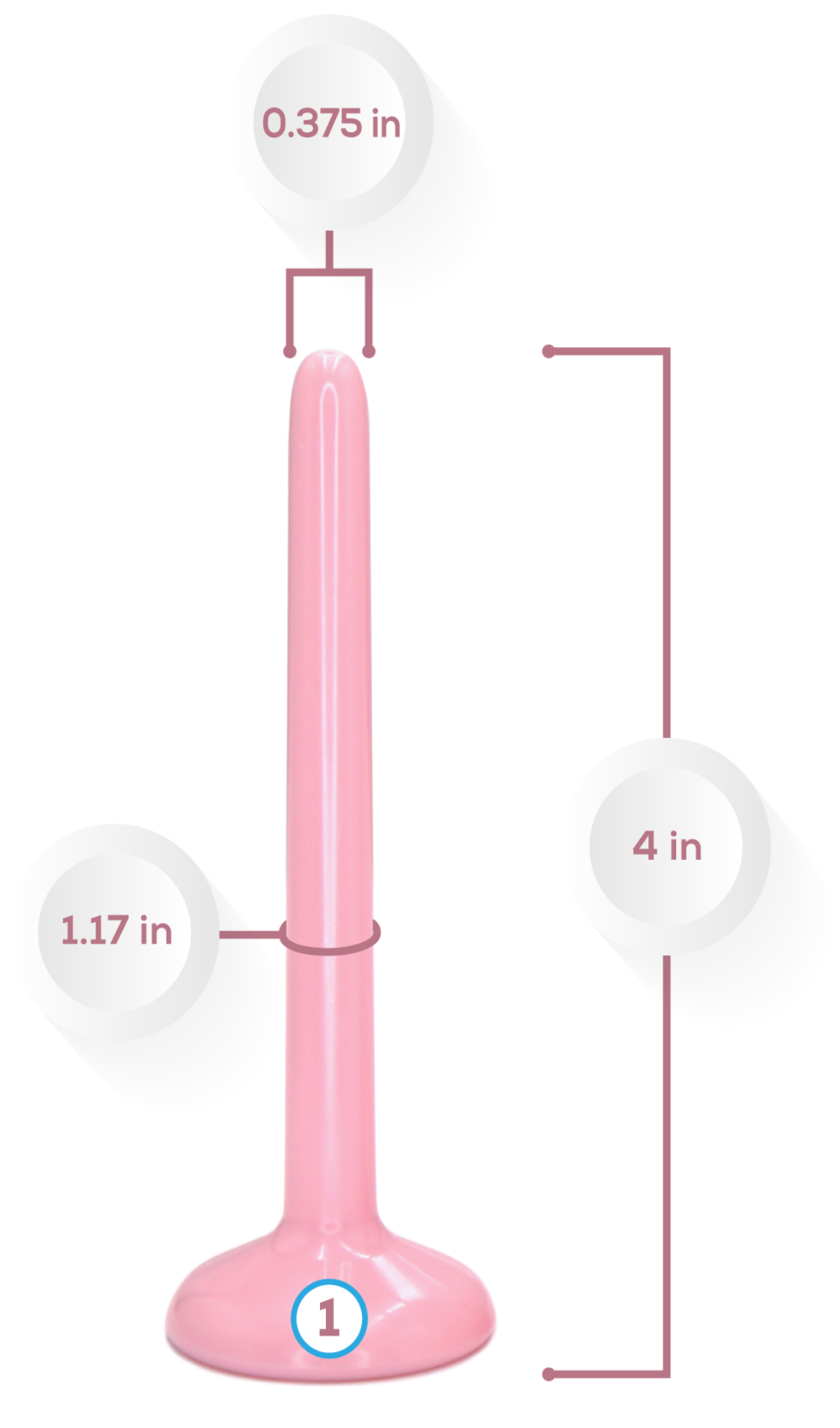 Size 1 (No Magnets)  Vuvatech  Vaginal Dilators