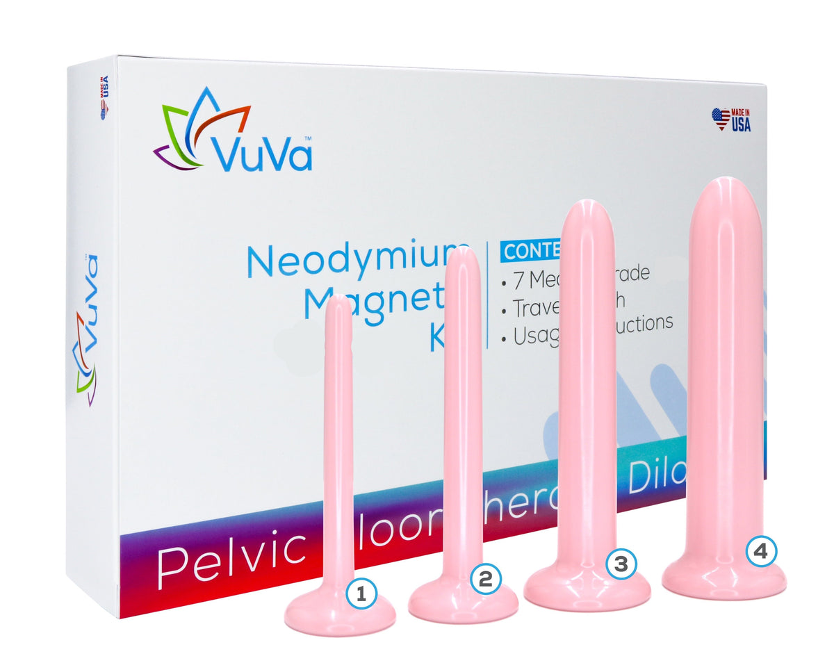 VuVa Neodymium Magnetic Set - Sizes 1,2,3,4 Includes Travel Pouch Vuvatech    Vaginal Dilators