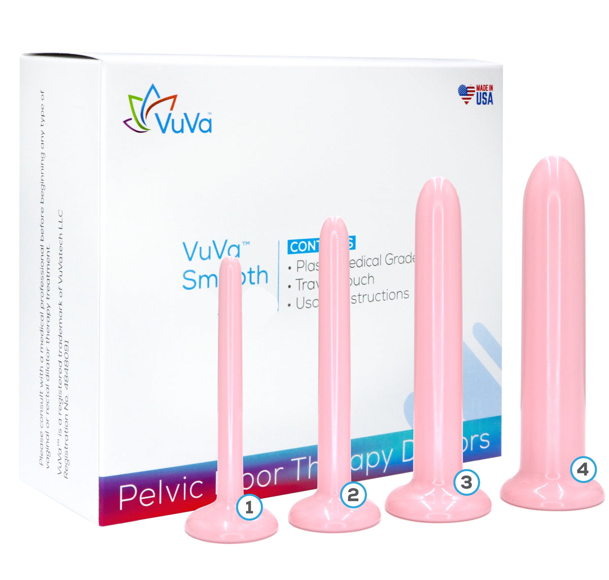 Small VuVa Smooth Vaginal Set  Vuvatech    Vaginal Dilators